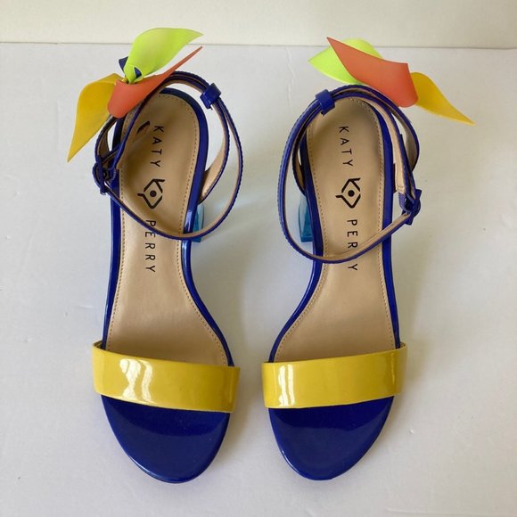 Katy Perry Collections The Pinwheels Heels Size 5.5 Colorful Fun Sandals Shoes - Picture 4 of 12